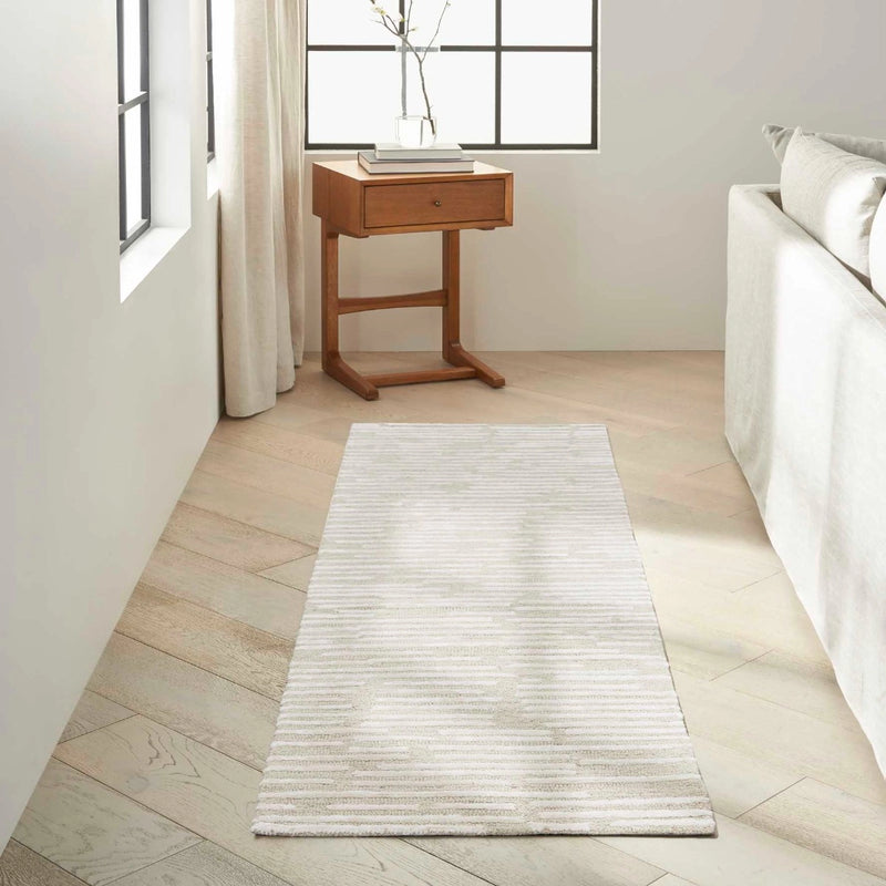 Delilah Ivory Silky Luxcelle & Wool Area Rug