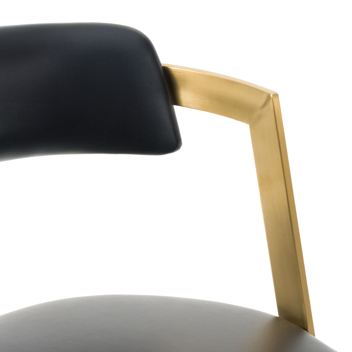 Diana Black Leatherette & Gold Counter Stool