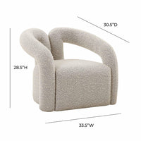 Jenn Grey Speckled Performance Boucle Accent Chair