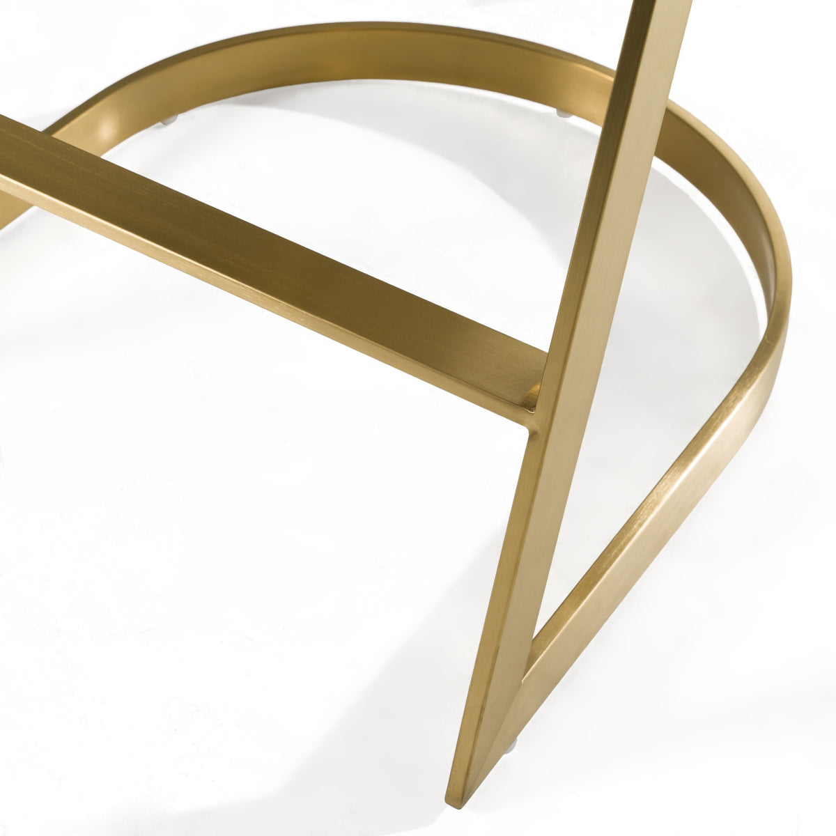 Diana Beige Leatherette & Gold Counter Stool
