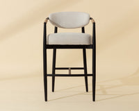 Marita Cream & Black Indoor/Outdoor Bar Stool