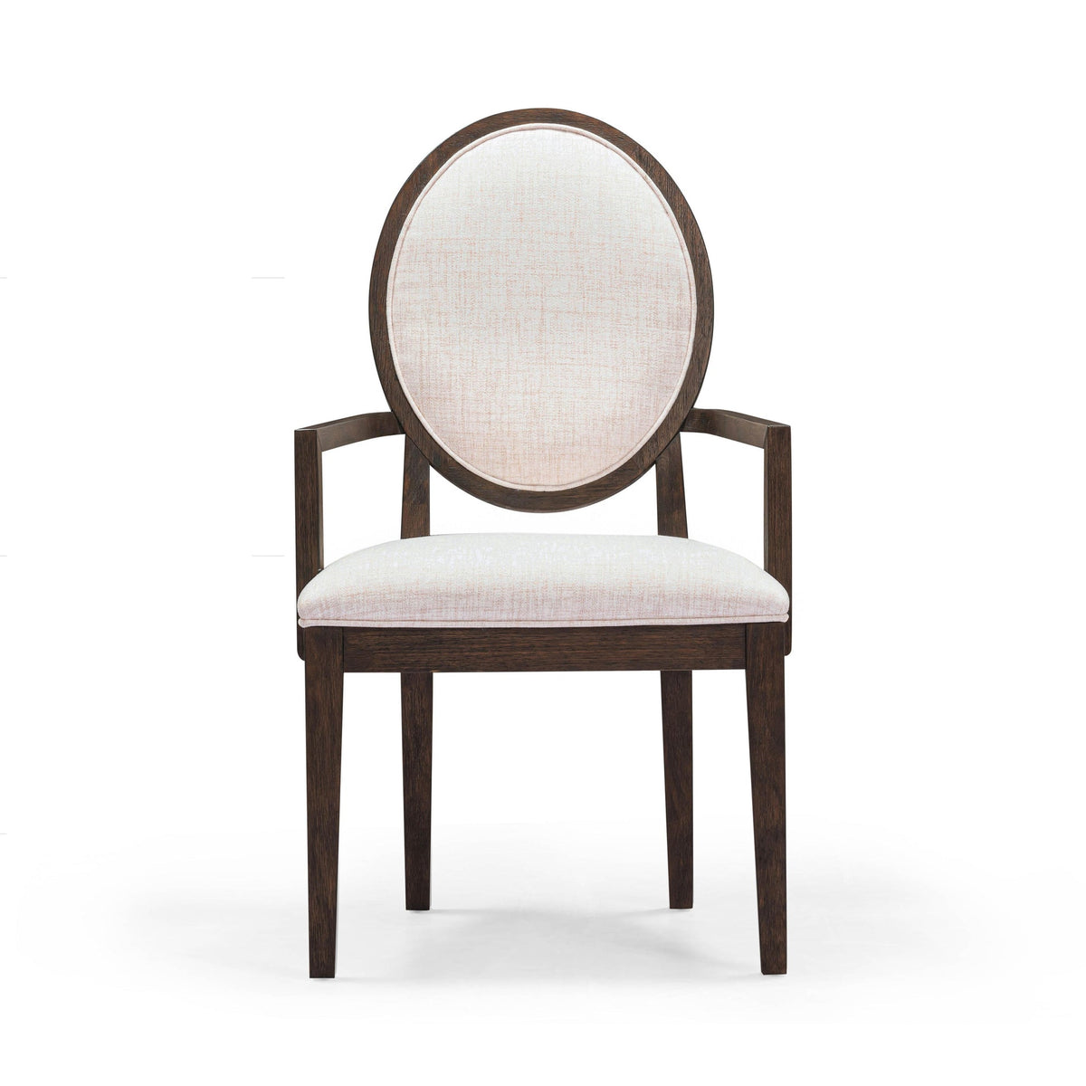 Lunaris Dark Brown and Beige Dining Armchair