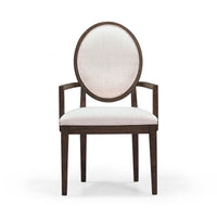 Lunaris Dark Brown and Beige Dining Armchair