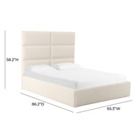 Wolfe Cream Boucle Bed