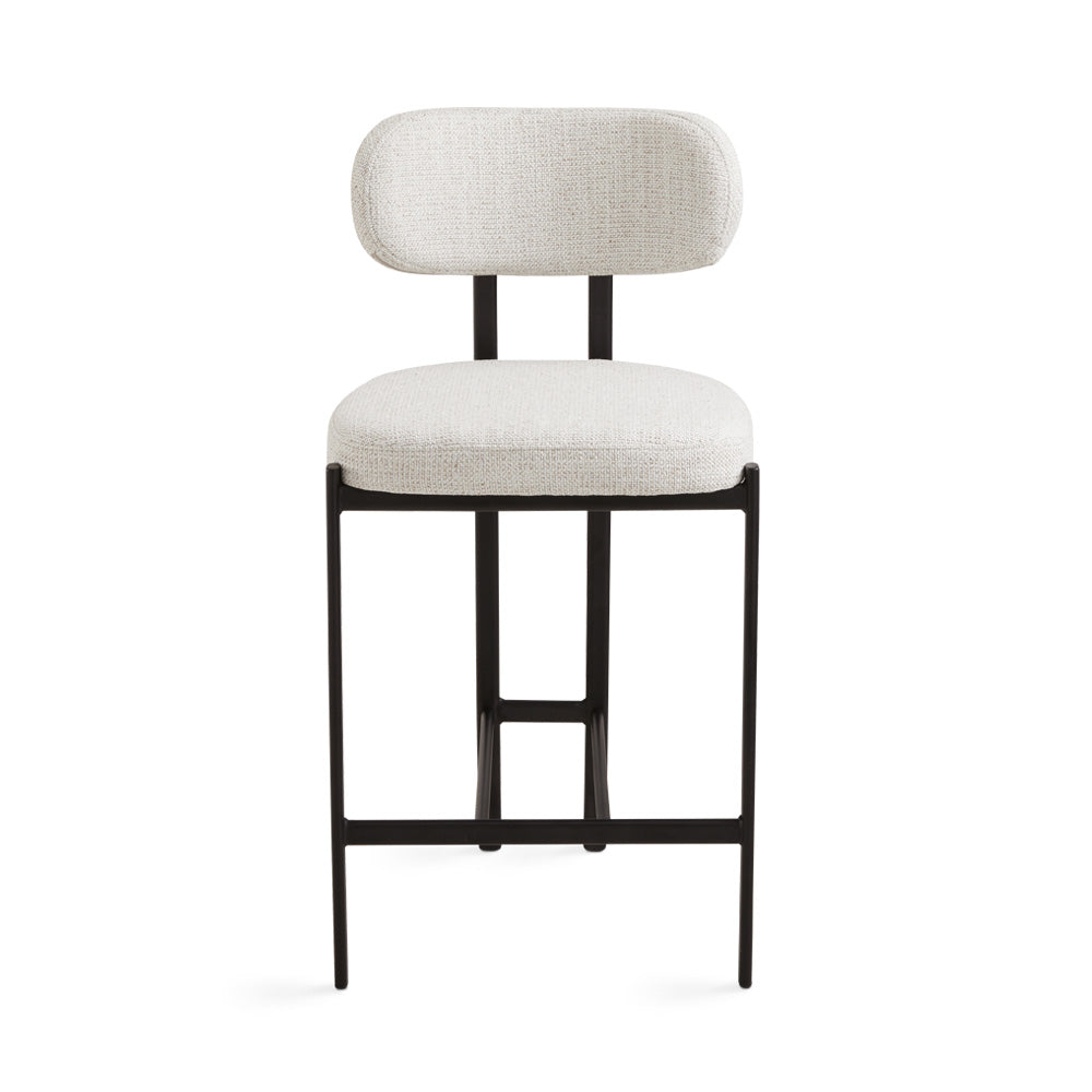 Claudia Grey Linen Counter Chair