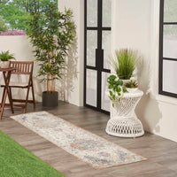 Yasna Medalian Beige/Blue Indoor/Outdoor Area Rug