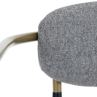 Nicole Medium Grey/Gold & Black Counter Stool