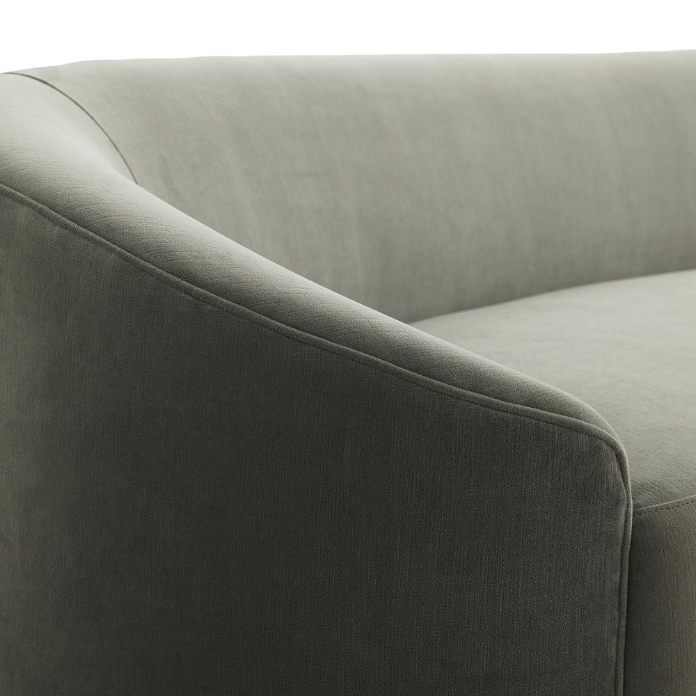 Emilee 108" Sharkskin Velvet Grey Ash Sofa