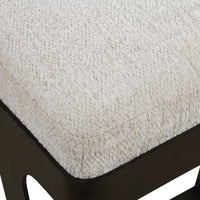 Farino Ivory Chenille Boucle Performance Fabric Counter Stool