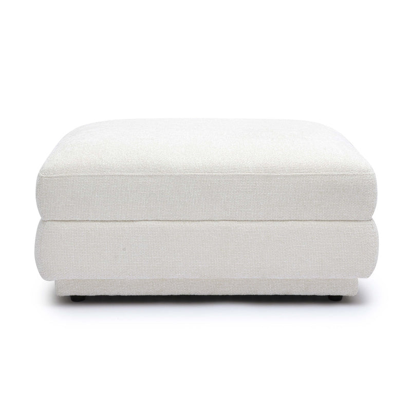 Arabella Cream Chenille Modular Ottoman