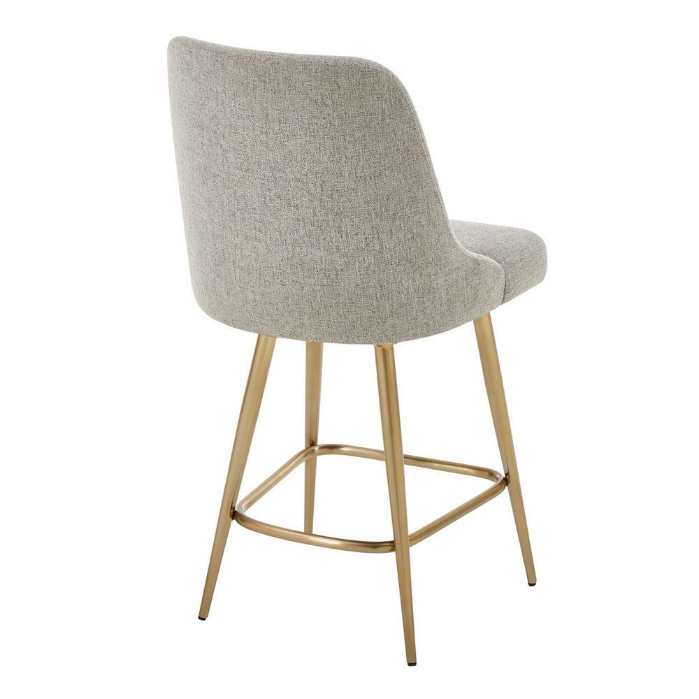 Wellington Taupe & Brushed Gold Counter Stool