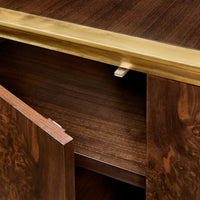 Annabelle Walnut & Gold  2 Door Cabinet