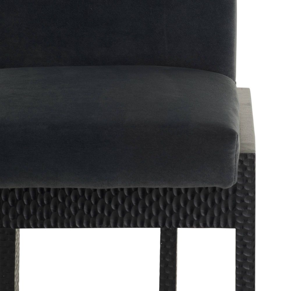 Matilda Midnight Grey Performance Velvet Dining Chair