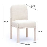 Meagan Cream Performance Fabric Dining Chair