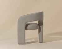 Isidore Sandstone Upholstered Open Back Dining Chair