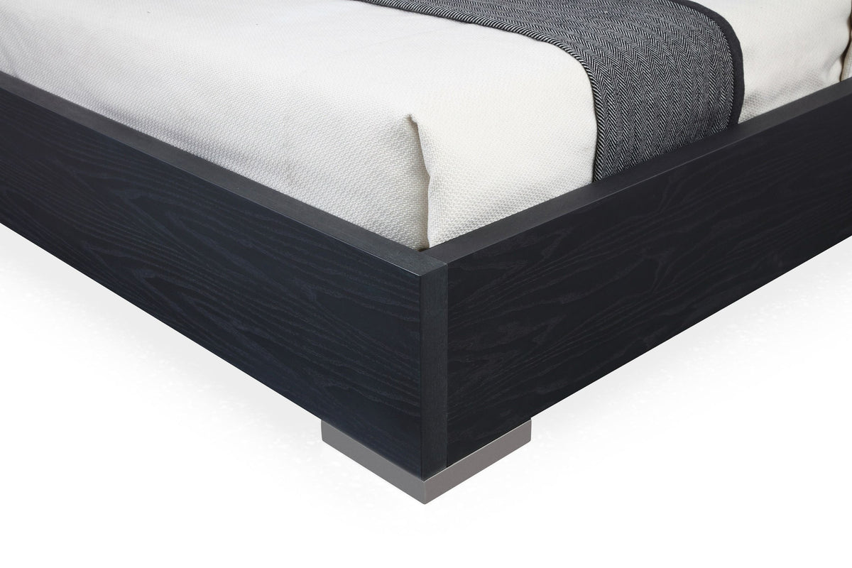 Benedict Modern Black Ash Bed