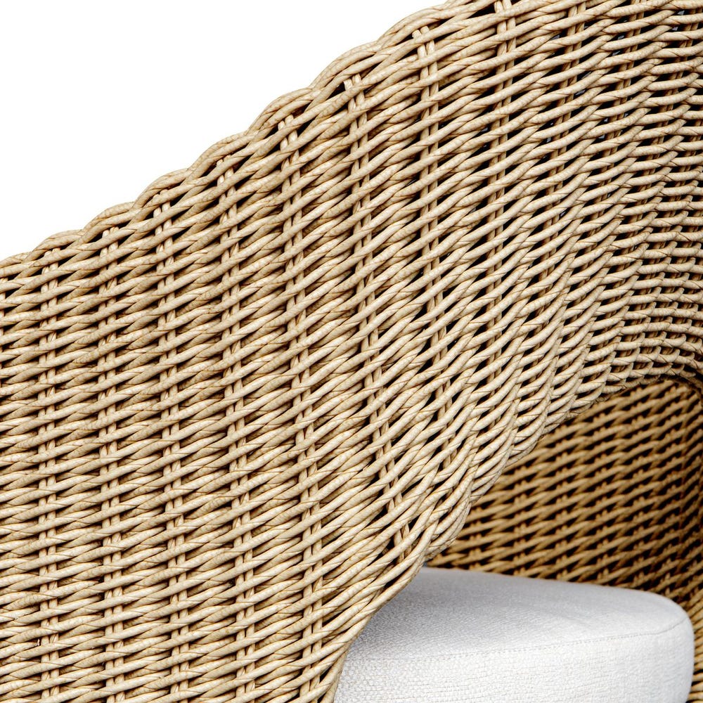 Avenue White All Weather Outdoor Dining Arm Chair
