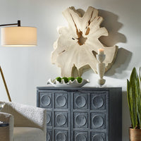 Flowing 40" Live Edge Natural Teak Wood Wall Art