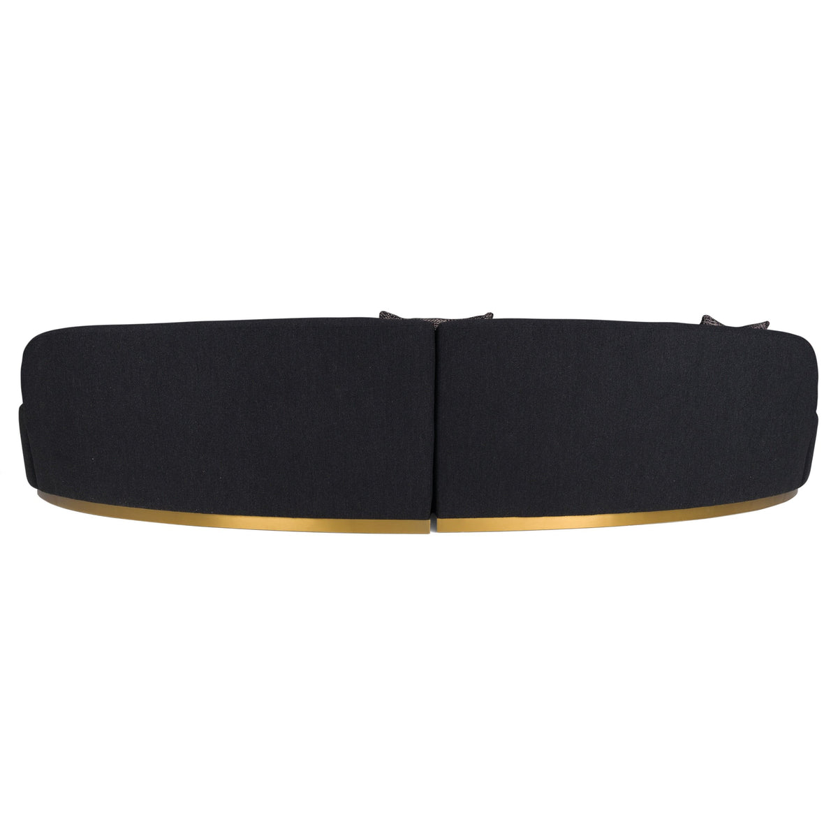 Giovanni 150" Black Curved Sectional Sofa