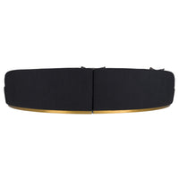 Giovanni 150" Black Curved Sectional Sofa