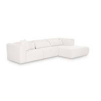 Tereasa 3-Piece Cream Performance Chenille Modular Sectional (RAF & LAF)