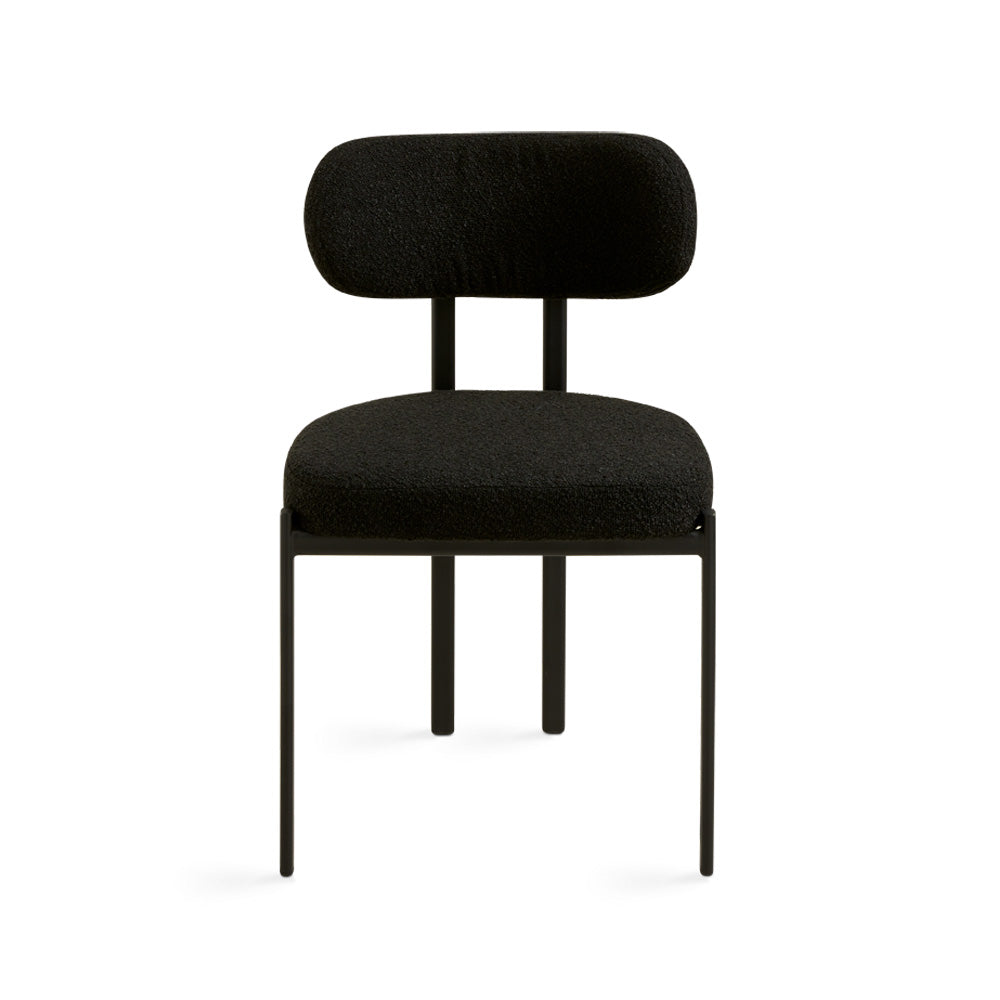 Claudia Black Boucle Dining Chair