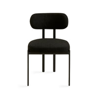 Claudia Black Boucle Dining Chair