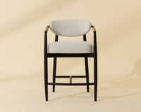 Marita Cream & Black Indoor/Outdoor Counter Stool