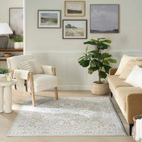 Marisol Floral Vine Light Grey Area Rug