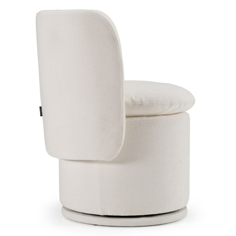 Catalina Modern Ivory Swivel Dining Chair