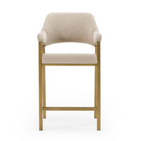Alice Modern Beige & Gold Counter Stool