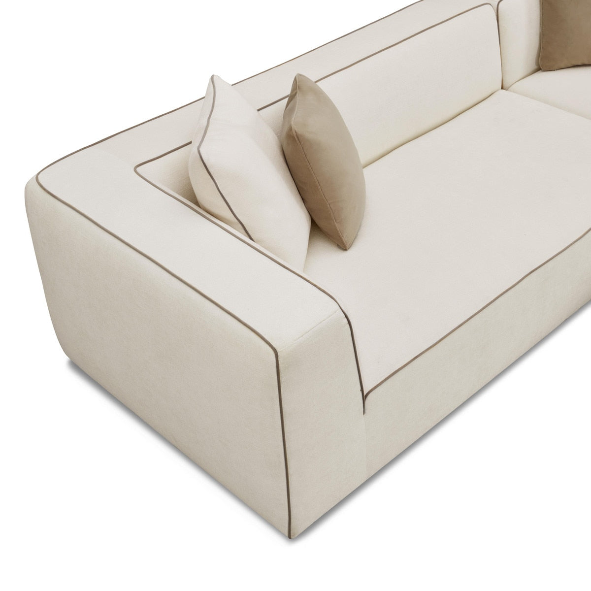 Isla Cream Linen LAF Sectional Sofa