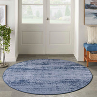 Ainslee Indoor/Outdoor Blue Denim Area Rug - Elegance Collection