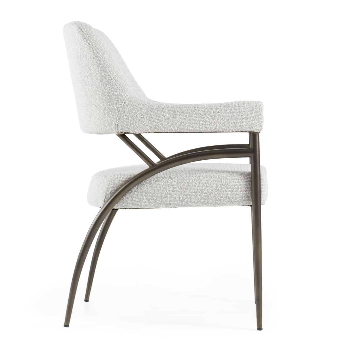 Anna Modern Off-White & Bronze Dining Chair