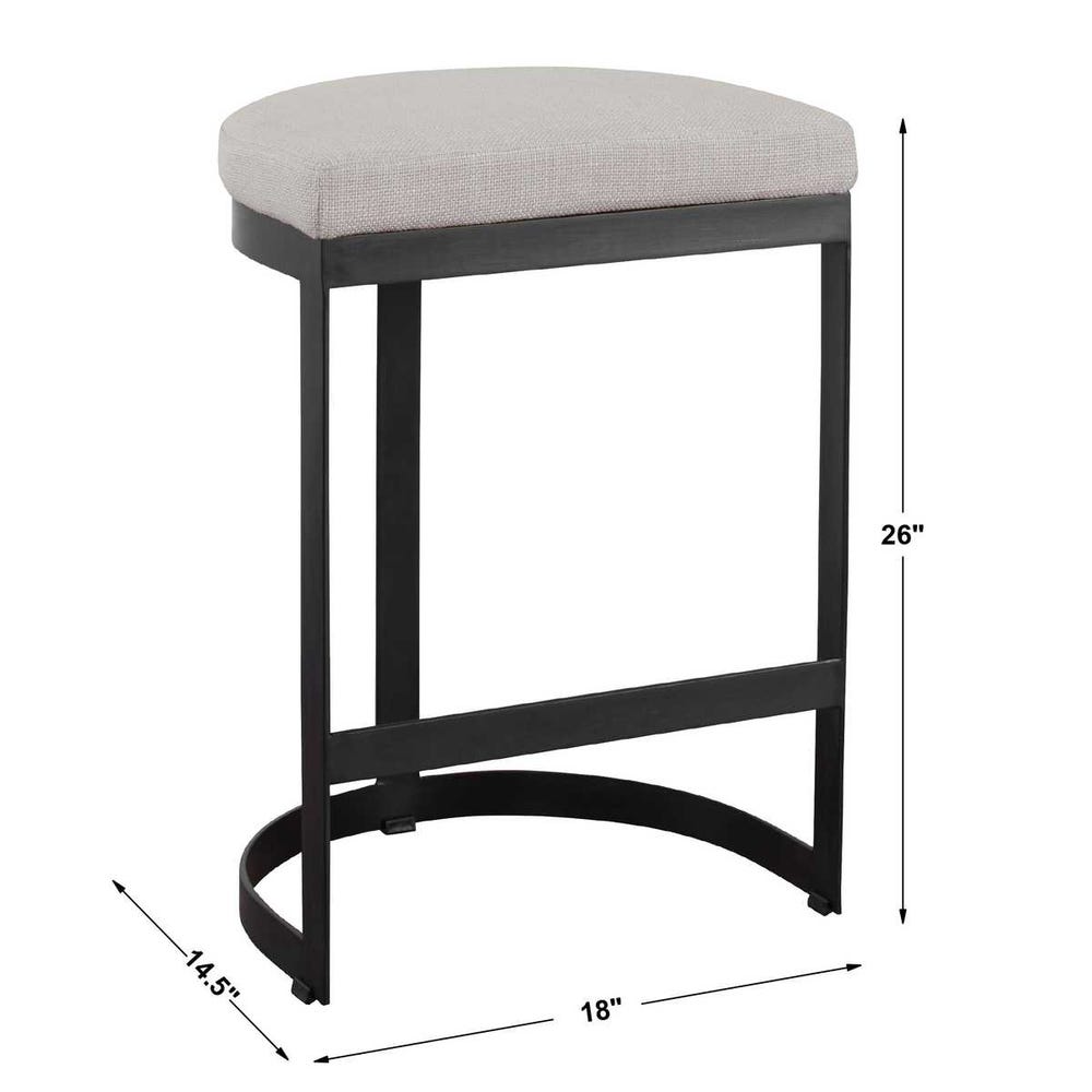 Crystal Counter Stool With Black Frame
