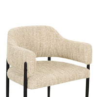 Venezio Cream Textured Performance Boucle Dining Chair