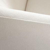 Ariah 89" Elite Ivory Fabric w/ Wood Legs Sofa