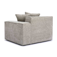 Mindy Taupe Chenille Basketweave RAF Corner Chair