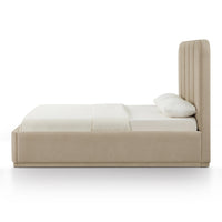 Penelope Tan Chenille Bed (2 Sizes Available)