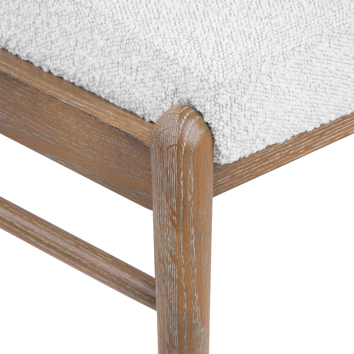 Georgia Woven Textured Boucle & Oak Driftwood Side Chair (Set of 2)