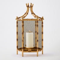 Bamboo Gold Leaf Wall Lantern