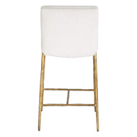Chase White Boucle & Gold Counter Stool