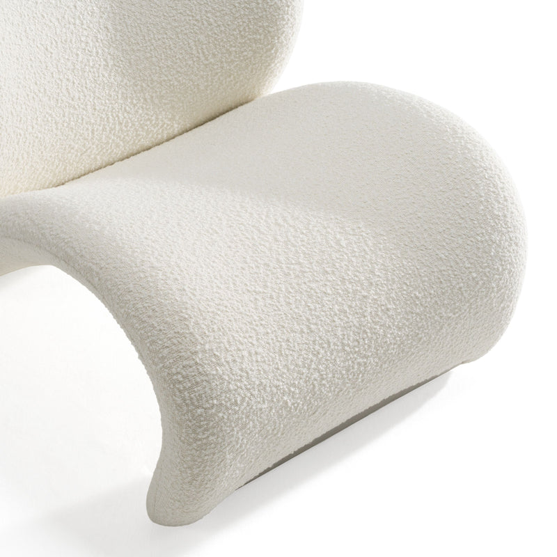 Rondo Modern White Accent Chair