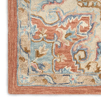 Goldie Rust Ivory Wool Persian Style Area Rug