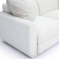 Arabella 143.2" Cream Chenille Modular U-Sectional