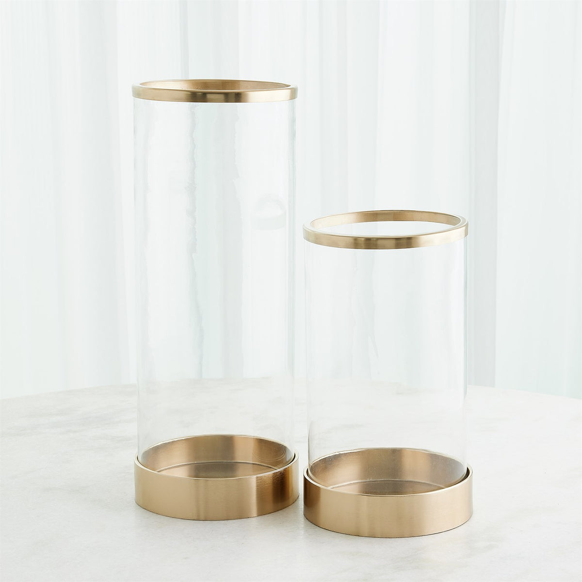 Banded Antique Brass Hurricanes (2 Sizes Available)