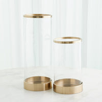 Banded Antique Brass Hurricanes (2 Sizes Available)