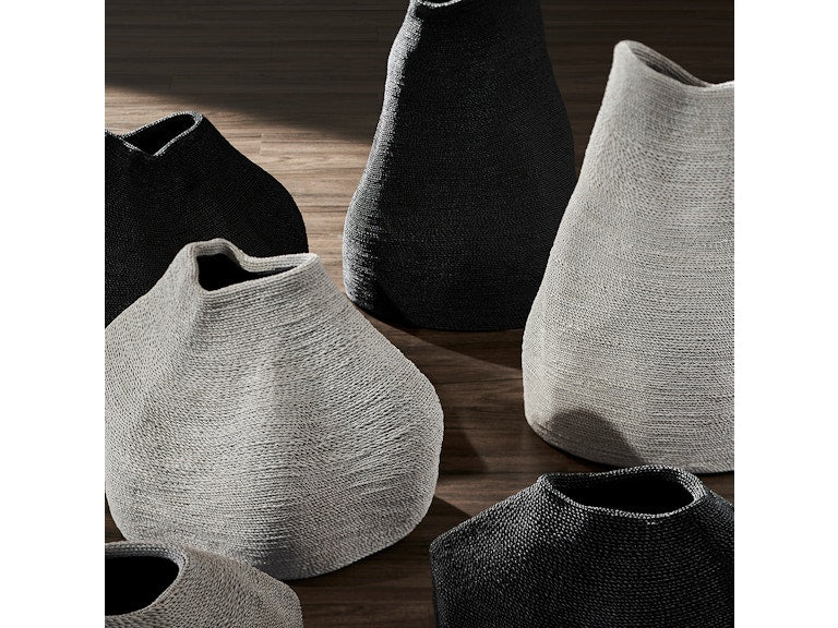 Jaden Hand-woven Rope in White Wash Urn (Available in 3 Sizes)