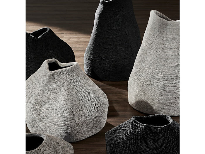 Jaden Matt Black Hand-woven Rope Urn (Available in 3 Sizes)