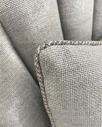 Waterfall Silver Glazed Linen Chair with Moonstone Arm Caps